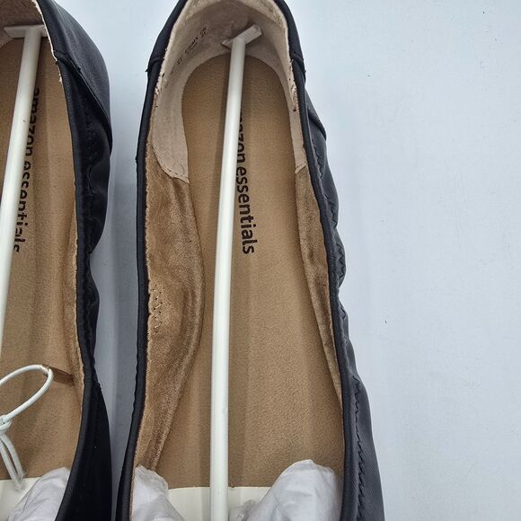 Amazon Essentials Black Slip-On Close Toe Flats Women's Size 10 NEW - Picture 3 of 9